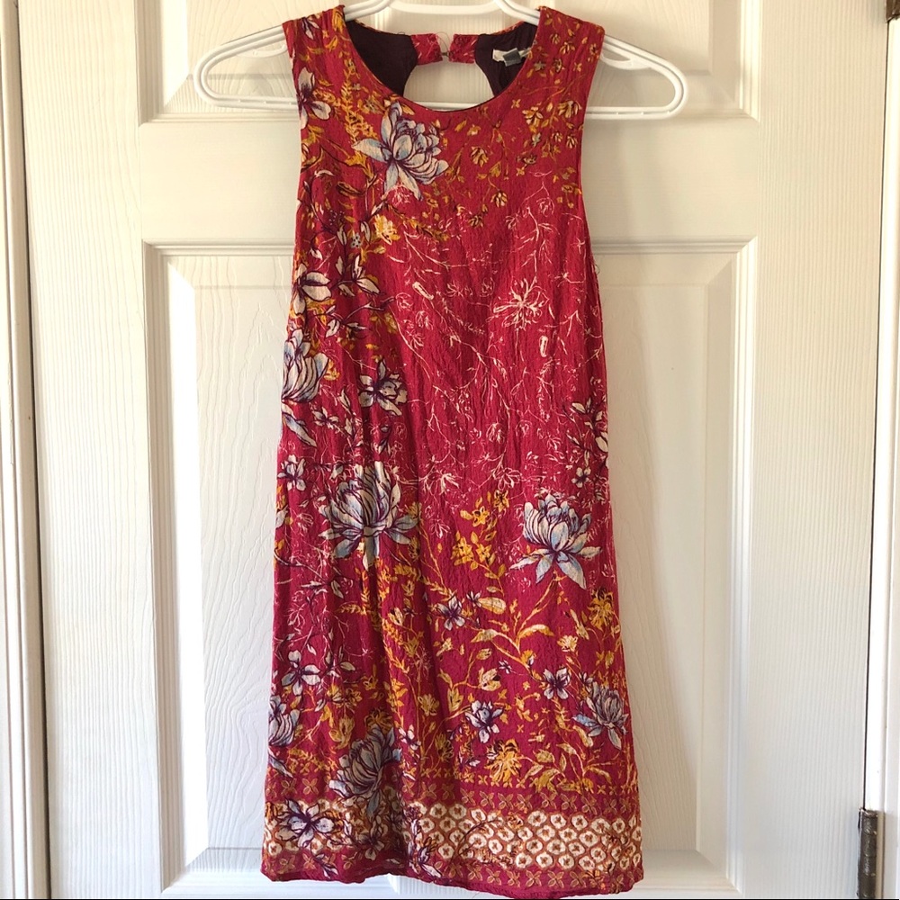 Urban Outfitters Red Open-Back Flower Dress🌼
